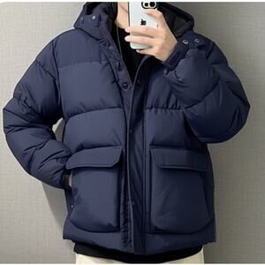 Swiss Tech Puffer Jacket Dark Blue SIZE Large BNWT Balaclava Removable Hood